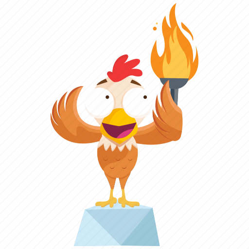 Chicken, emoji, emoticon, goal, smiley, sticker, torch icon - Download on Iconfinder