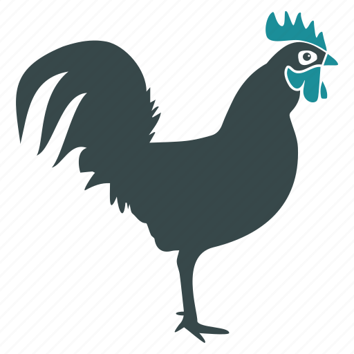Chicken, cock, cockerel, domestic, hen, poultry, rooster icon - Download on Iconfinder