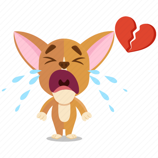 Broken, chihuahua, emoji, emoticon, heart, smiley, sticker icon - Download on Iconfinder