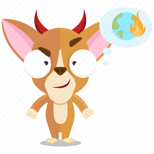 Chihuahua, devil, emoji, emoticon, evil, smiley, sticker icon - Download on Iconfinder