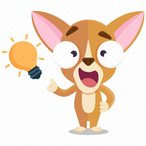 Chihuahua, emoji, emoticon, idea, smiley, sticker, thought icon - Download on Iconfinder