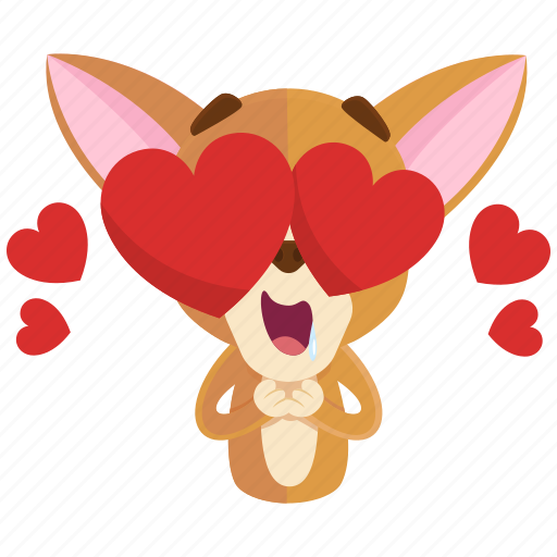 Chihuahua, emoji, emoticon, love, romance, smiley, sticker icon - Download on Iconfinder
