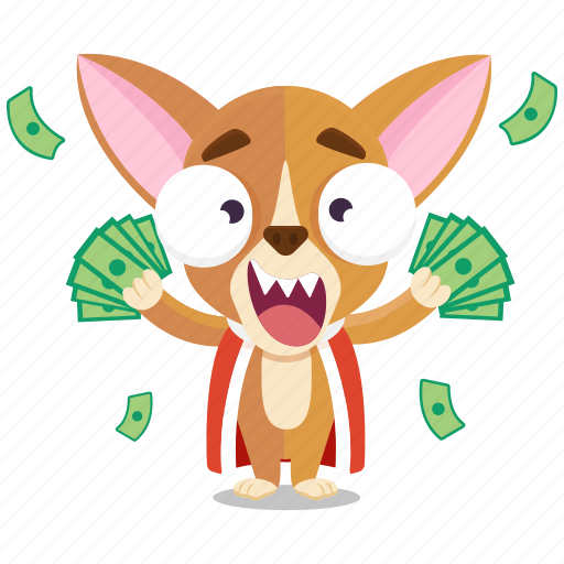 Chihuahua, emoji, emoticon, money, rich, smiley, sticker icon - Download on Iconfinder