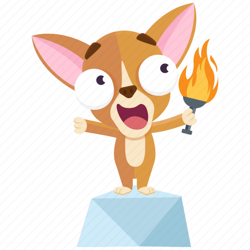 Chihuahua, emoji, emoticon, goal, smiley, sticker, torch icon - Download on Iconfinder