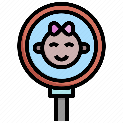 Search, baby, girl, adoption, kid, infant, daughter icon - Download on Iconfinder
