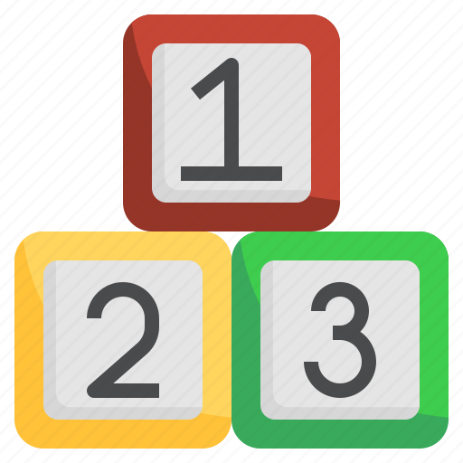 Number, blocks, toys, kid, children, boy icon - Download on Iconfinder