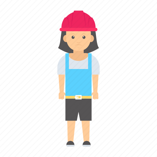 Kid labour, child labour, female young labour, engineer, young girl icon - Download on Iconfinder
