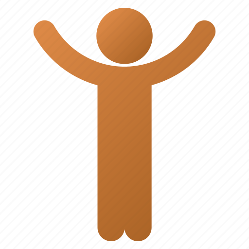 Boy, child, customer profile, hands up, human figure, standing pose, user account icon - Download on Iconfinder