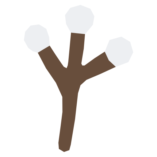 Buds, trees, silhouette, hand, drawn, abstraction icon - Free download