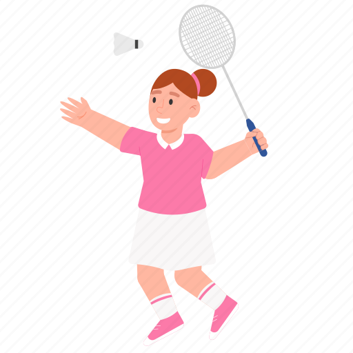Girls, playing, badminton, play, game, sport, cartoon icon - Download on Iconfinder