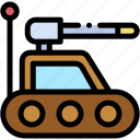 tank, toy, weapon, baby, vehicle, kid, and