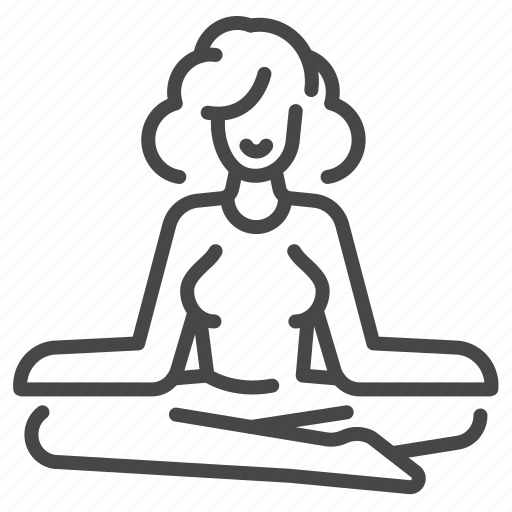Chill, chilling, relaxing, yoga, meditate, meditation, woman icon - Download on Iconfinder