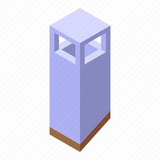 White, chimney, isometric icon - Download on Iconfinder
