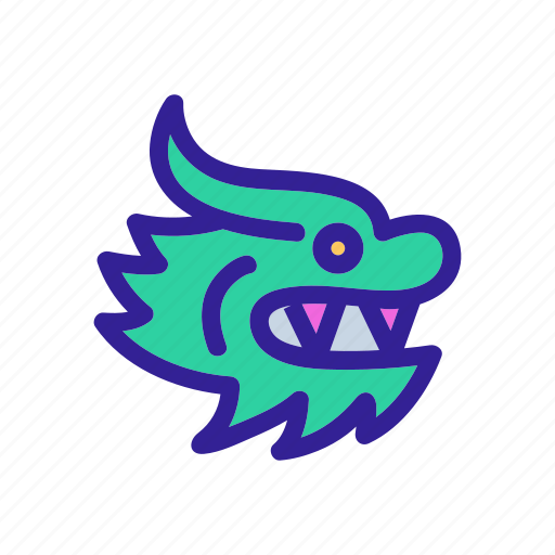 Chine, concept, contour, dragon, linear, mask icon - Download on Iconfinder