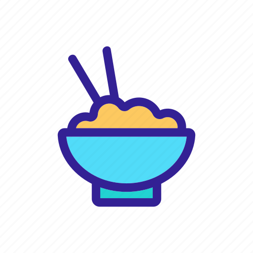 Bowl, chine, contour, drawing, food icon - Download on Iconfinder