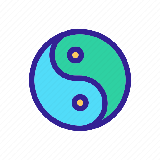 Chine, contour, japan, yang, yin, yinyang icon - Download on Iconfinder