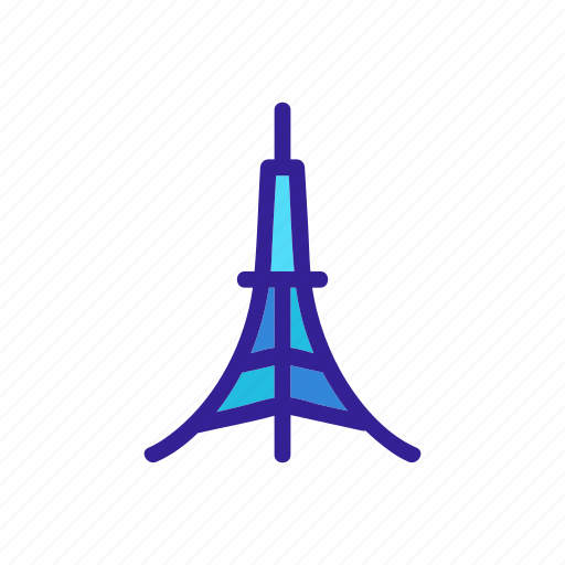Architecture, city, contour, tokyo, tower icon - Download on Iconfinder