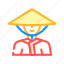 dawley, chinese, conical, hat, accessory, tradition 