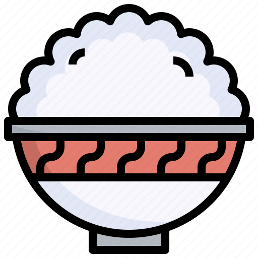 Rice, bowl, white, fried, chinese, food icon - Download on Iconfinder