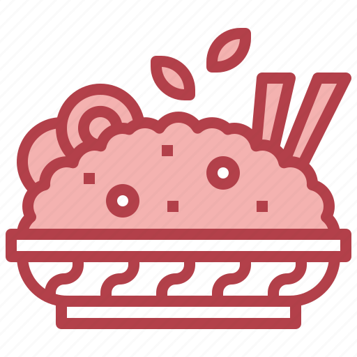 Fred, rice, gastronomy, chinese, food, bowl, chopsticks icon - Download on Iconfinder