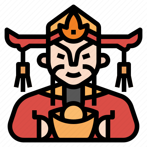 Prosperity, chinese, statue, lucky, caishen, chinese god, chinese new year icon - Download on Iconfinder