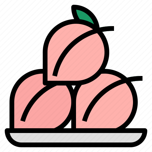 Peach, fruit, peaches, healthy, organic, food, peach fruit icon - Download on Iconfinder