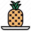 pineapple, fruit, healthy, organic, ananas, food, tropical fruit