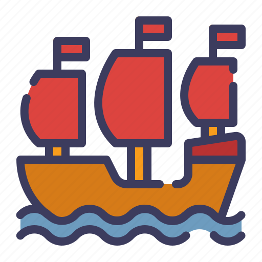 Sailing, ship, sea, sailboat, boat, ocean, shipping icon - Download on Iconfinder
