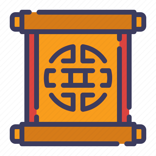 Scrolls, paper, document, message, chinese, mail icon - Download on Iconfinder