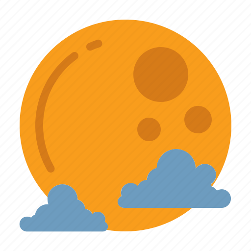 Full, moon, night, moonlight, sky, cloud icon - Download on Iconfinder
