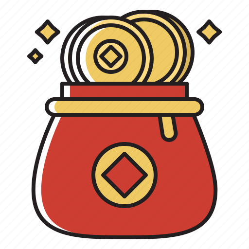 Coin, bag, chinese, chinese new year, gift icon - Download on Iconfinder