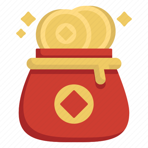 Coin, bag, chinese, chinese new year, gift icon - Download on Iconfinder