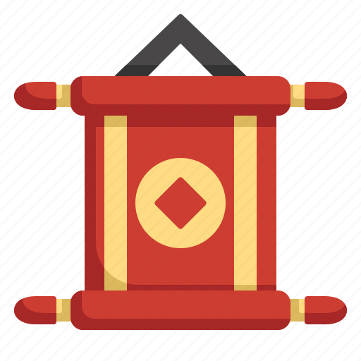 Scroll, banner, chinese new year, chinese, traditional, decoration icon - Download on Iconfinder