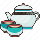 tea, pot, cup, drink, herbal