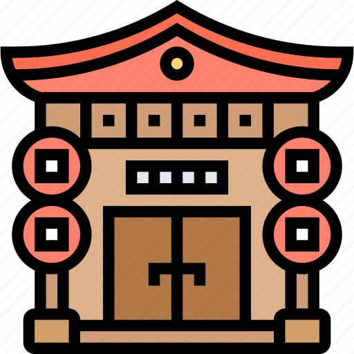 Gate, temple, entrance, tradition, oriental icon - Download on Iconfinder