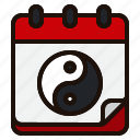 chinese, new, year, calendar, yin, yang, event, schedule