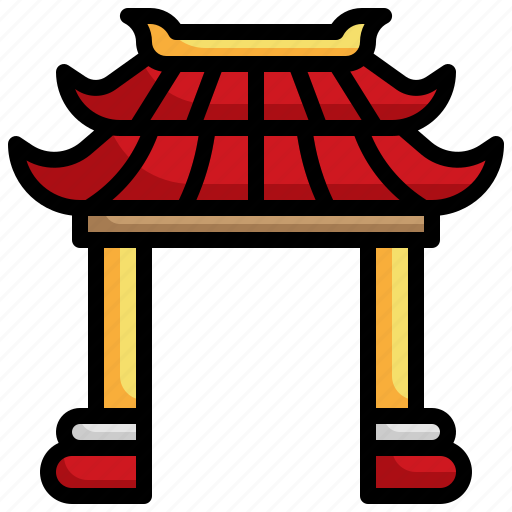 Gate, china, chinese, temple, architecture, and, city icon - Download on Iconfinder