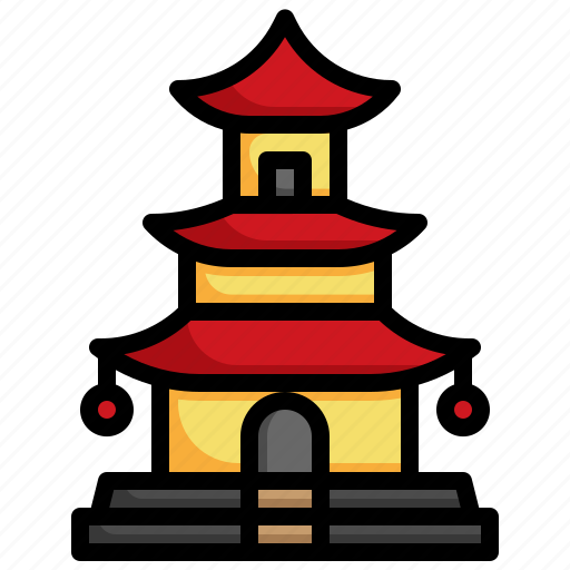 Pagoda, architecture, and, city, architectonic, landmark, buildings icon - Download on Iconfinder