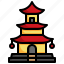 pagoda, architecture, and, city, architectonic, landmark, buildings 