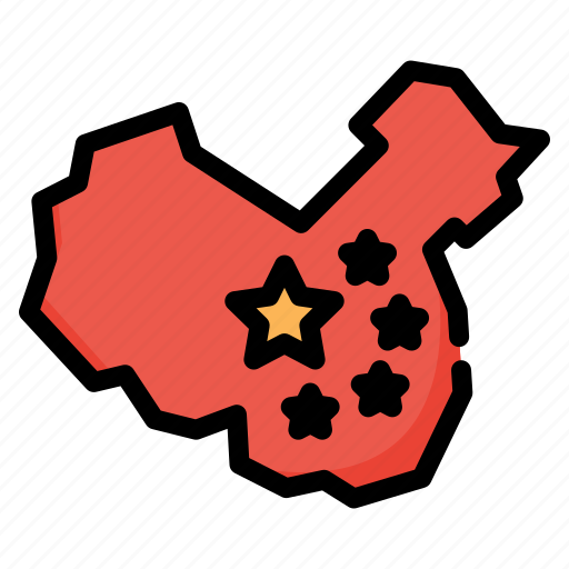 China, geography, chinese, asian, location, country, map icon - Download on Iconfinder