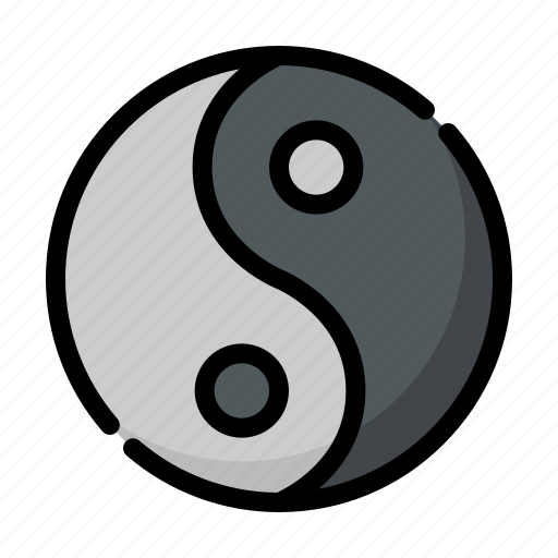Yin-yang, chinese, taoism, religion, culture, philosophy, balance icon - Download on Iconfinder