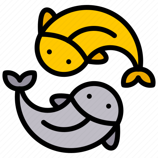 Animal, carp, china, couple, fish, gold, silver icon - Download on Iconfinder