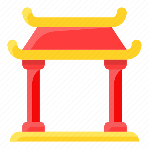 Asian, chinese, culture, gate, new year, paifang icon - Download on Iconfinder
