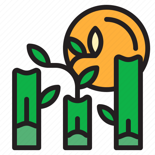 Bamboo, plant, moon, cny, chinese new year, lunar year, prosperity icon - Download on Iconfinder