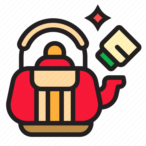 Teapot, tea, celebration, cny, chinese new year, lunar year, party icon - Download on Iconfinder