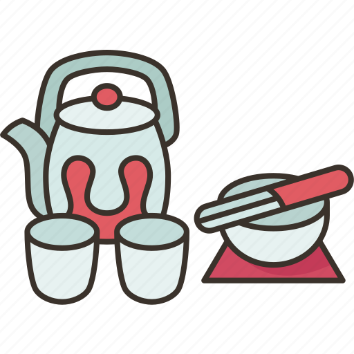 Teapot, bowl, tea, asian, traditional icon - Download on Iconfinder