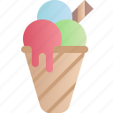 food and drink, ice cream, cone, sweet, dessert, ice
