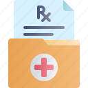 hospital, medical, healthcare, folder, medical prescription, file, document