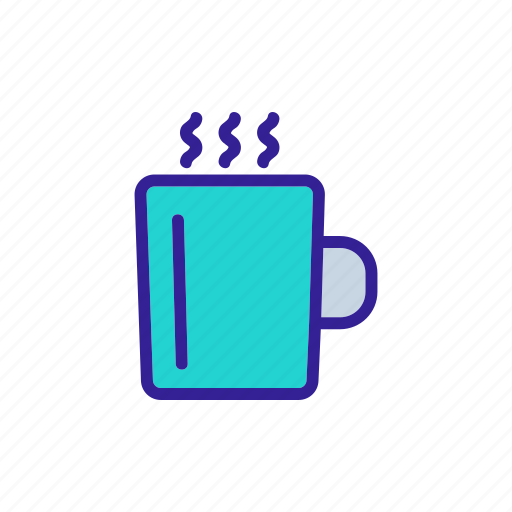 Cafe, chocolate, coffee, contour, drink, hot icon - Download on Iconfinder