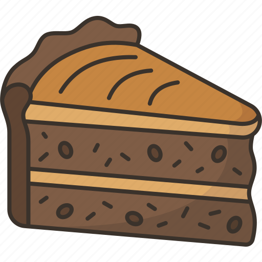 Cake, chocolate, slice, fudge, dessert icon - Download on Iconfinder